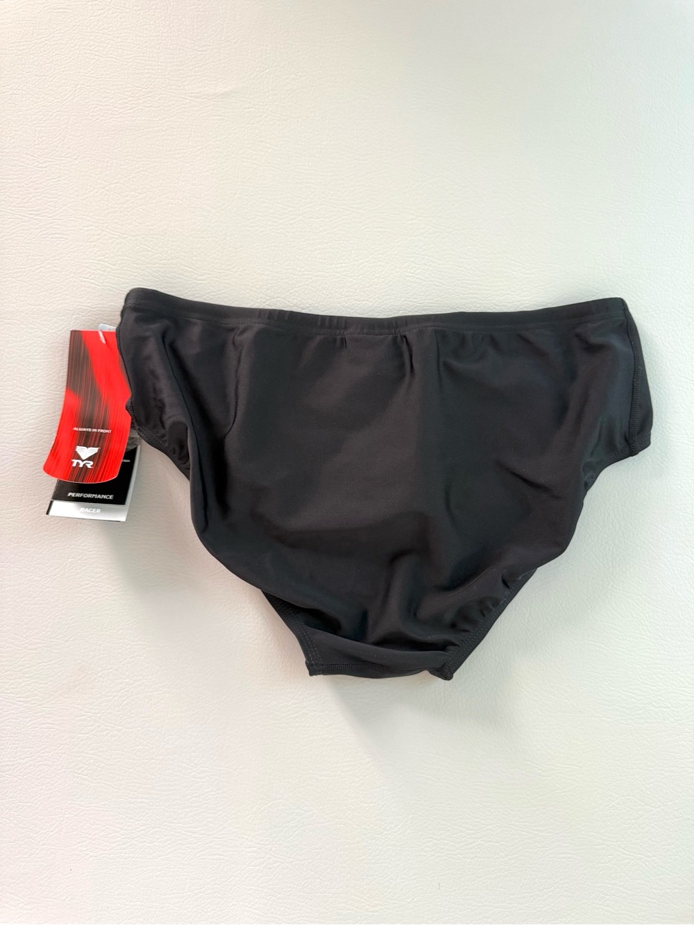 TYR Men’s Durafast Elite Black Racer Brief Swimsuit Briefs 38 XL New with Tags - Picture 8 of 8